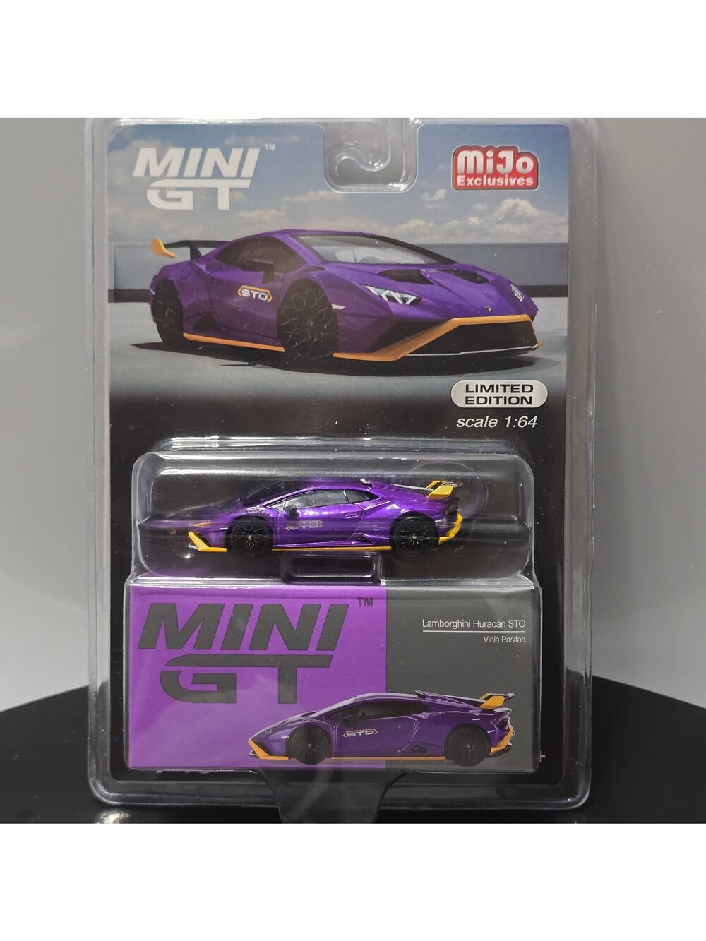 Lamborghini Huracan STO Viola Pasifae Mini GT MiJo Exclusive #746 1:64